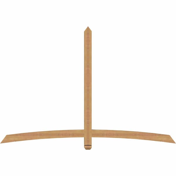 Ekena Millwork Bellingham Timber Gable Bracket, Western Red Cedar, 84"W x 56"H x 3 1/2"D x 3 1/2"F, 16/12 Pitch GBW084X56X0404BEL00SWR - main